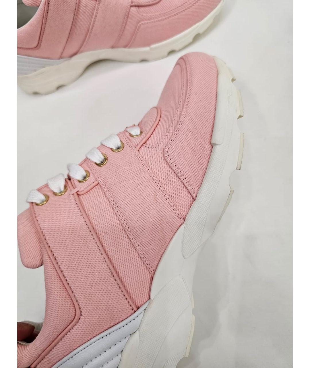 CHANEL Розовые текстильные кеды, фото 8