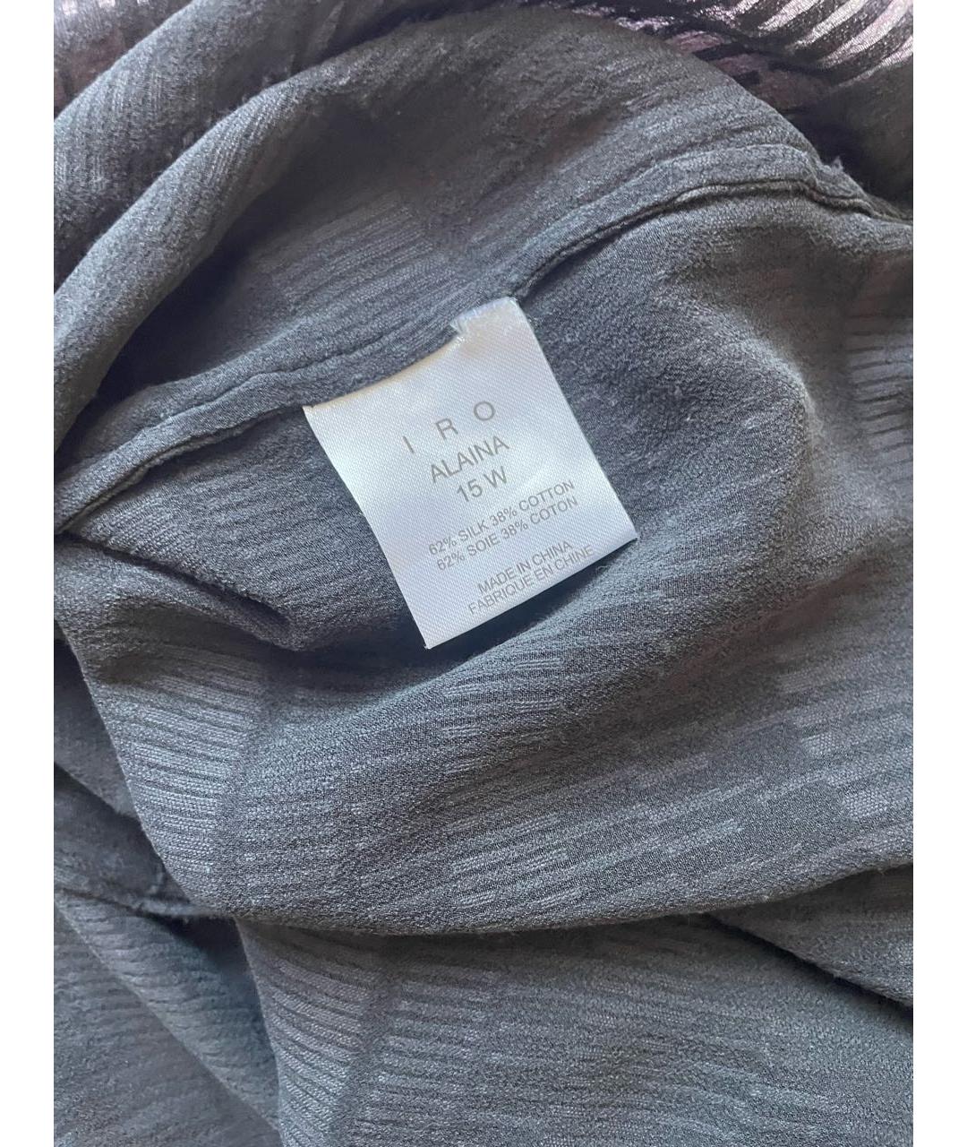 IRO Темно-синяя шелковая рубашка, фото 4