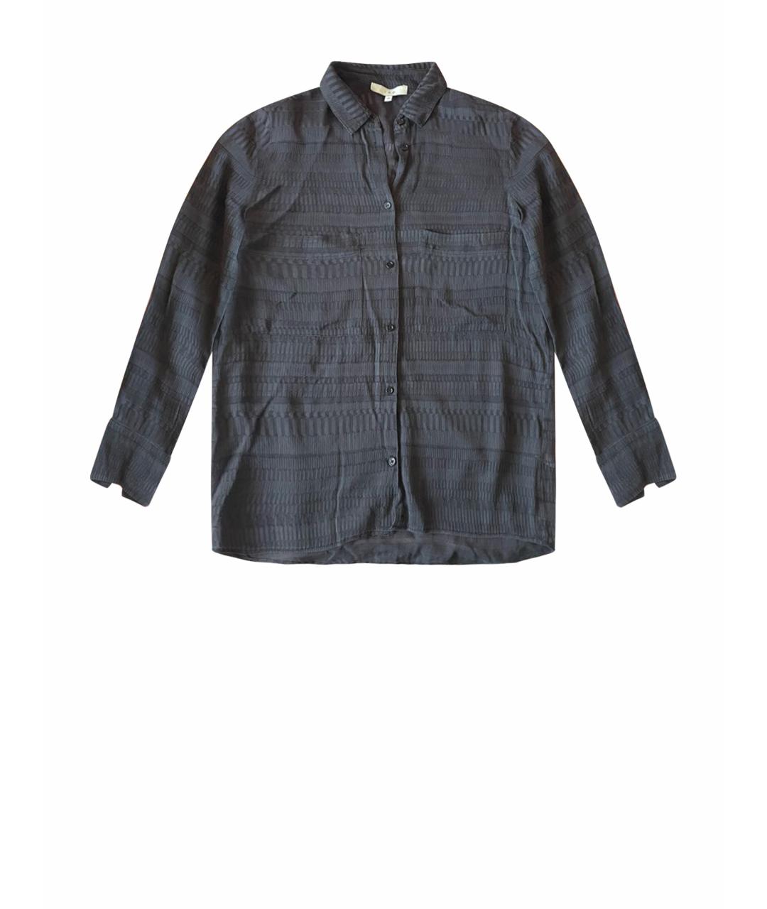 IRO Темно-синяя шелковая рубашка, фото 1