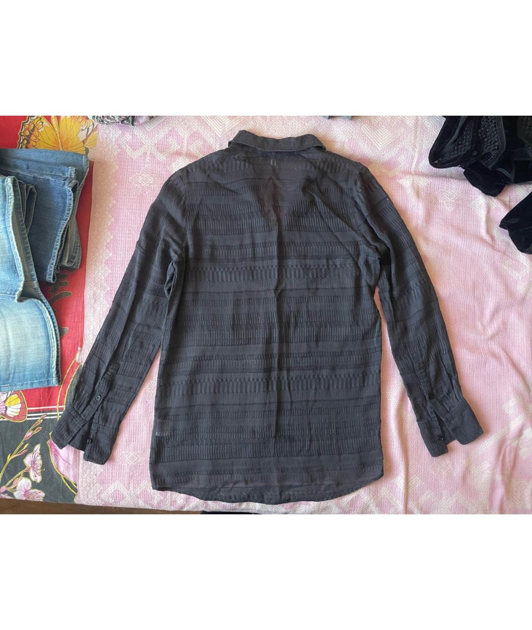 IRO Темно-синяя шелковая рубашка, фото 2