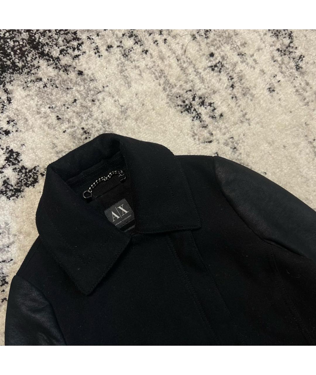 ARMANI EXCHANGE Черное пальто, фото 2