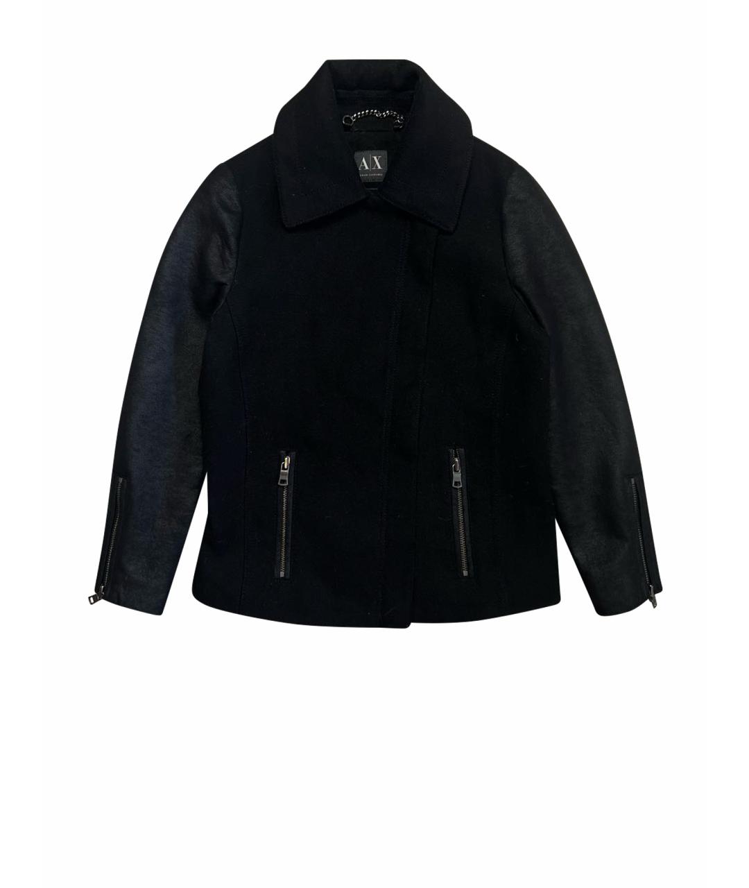 ARMANI EXCHANGE Черное пальто, фото 1