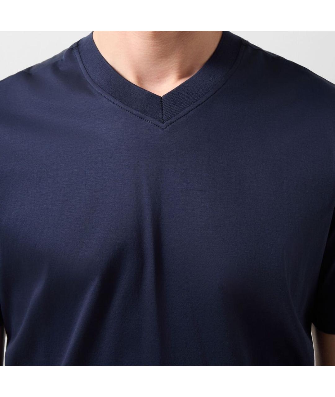 BOGNER Темно-синяя хлопковая футболка, фото 6