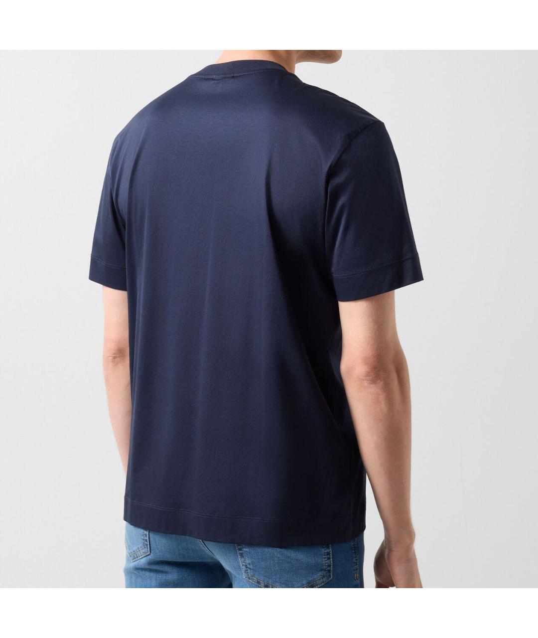 BOGNER Темно-синяя хлопковая футболка, фото 7