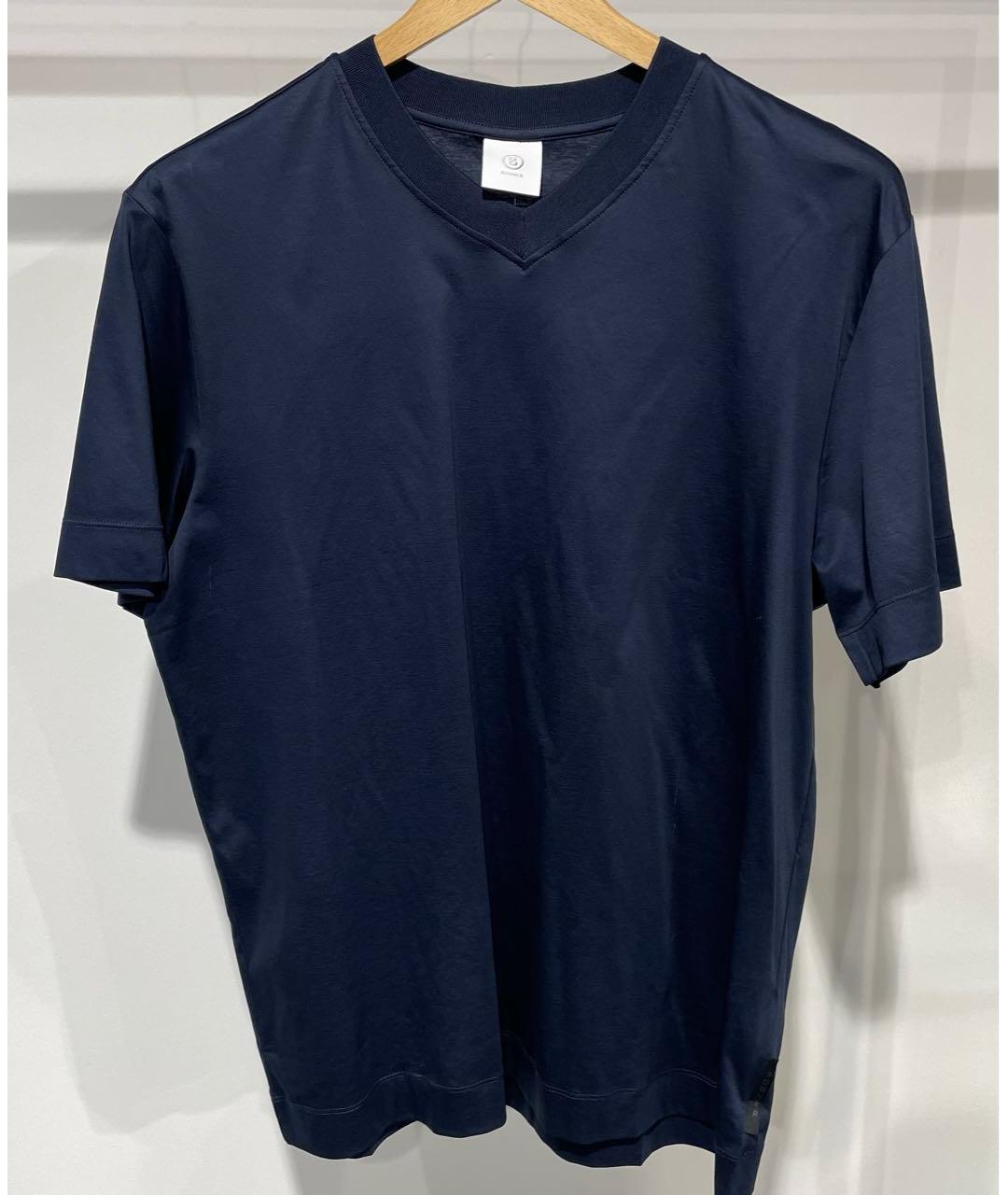 BOGNER Темно-синяя хлопковая футболка, фото 5