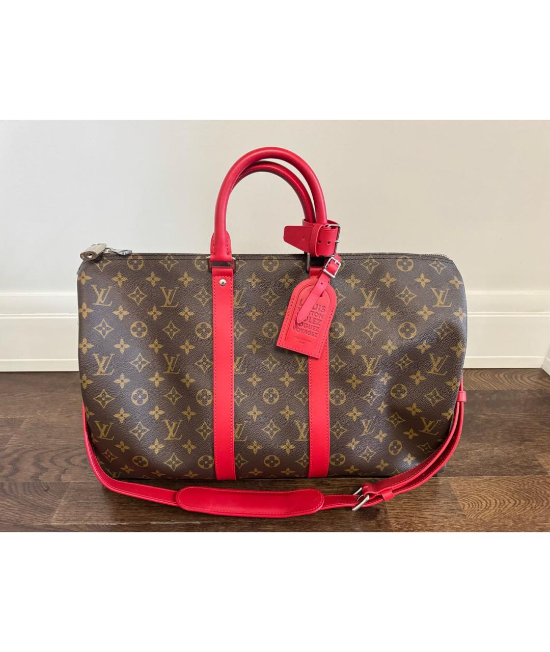 LOUIS VUITTON Коричневая дорожная/спортивная сумка, фото 8