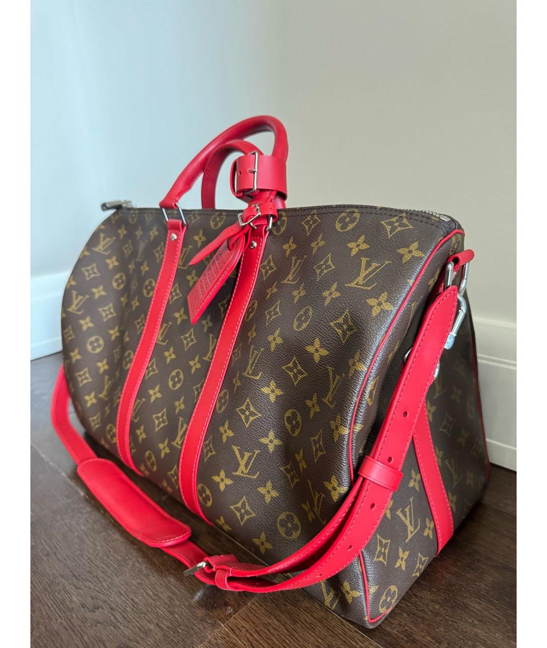 LOUIS VUITTON Коричневая дорожная/спортивная сумка, фото 7