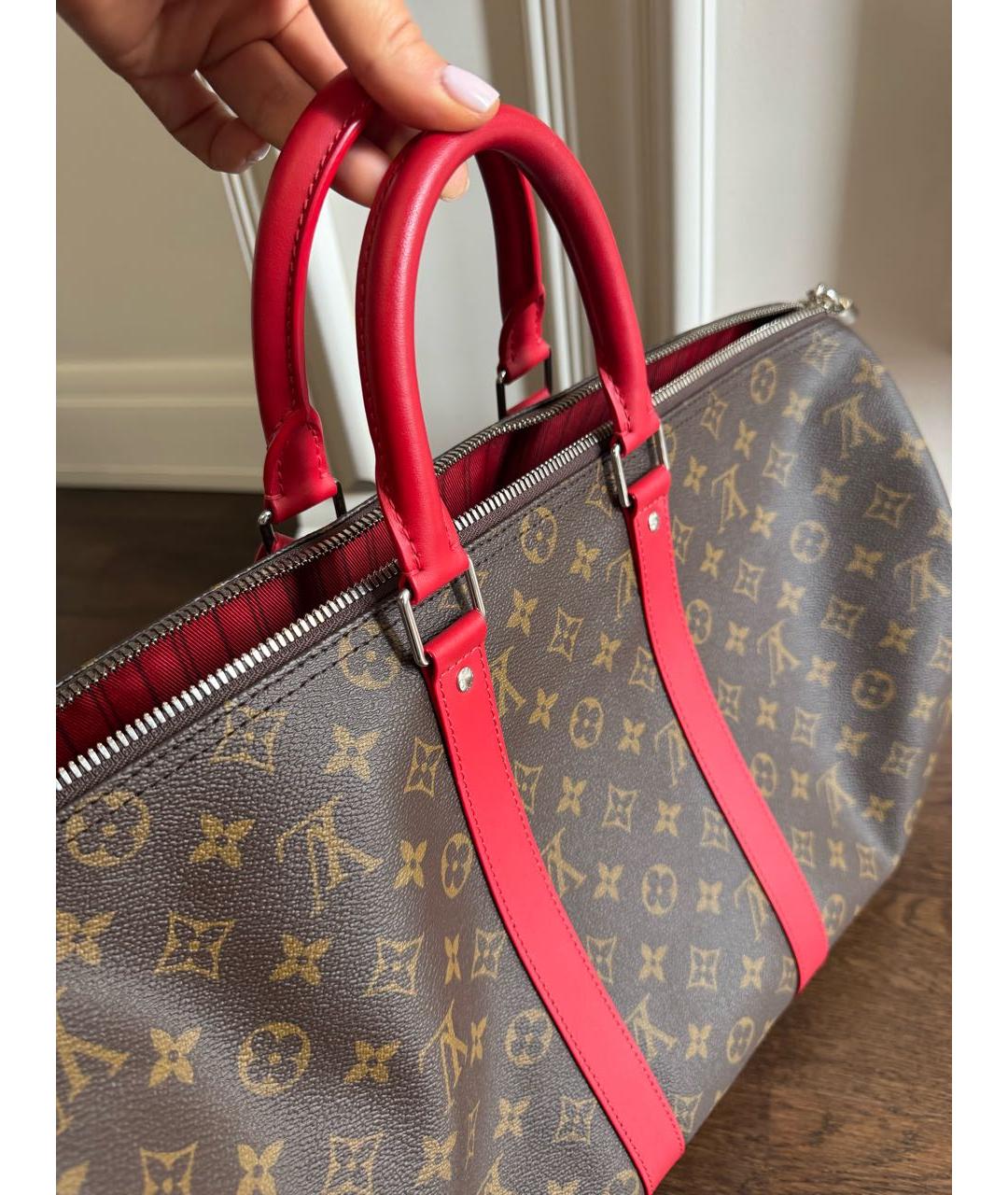 LOUIS VUITTON Коричневая дорожная/спортивная сумка, фото 5