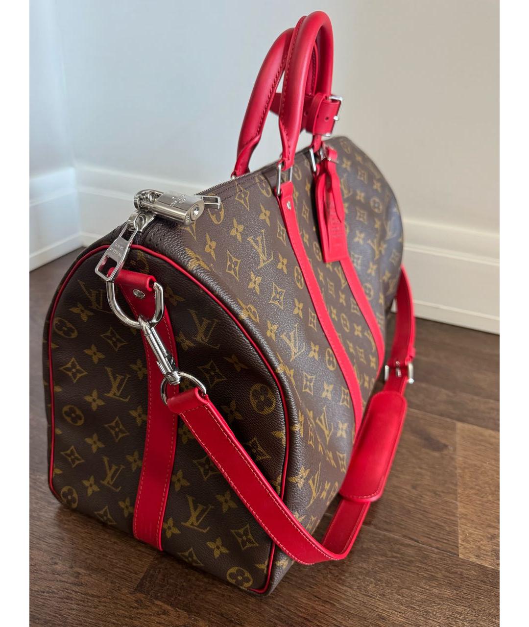 LOUIS VUITTON Коричневая дорожная/спортивная сумка, фото 2