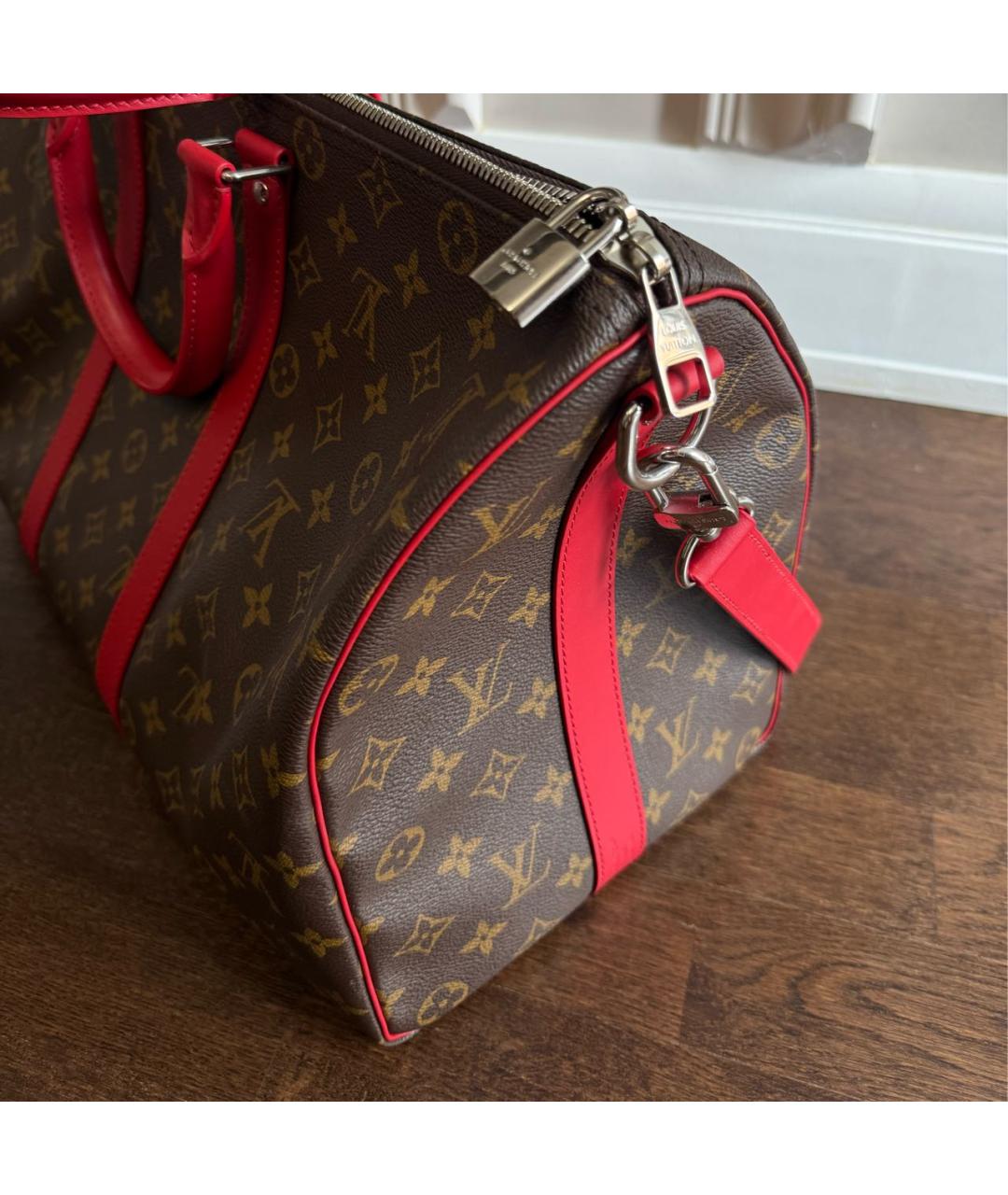 LOUIS VUITTON Коричневая дорожная/спортивная сумка, фото 6