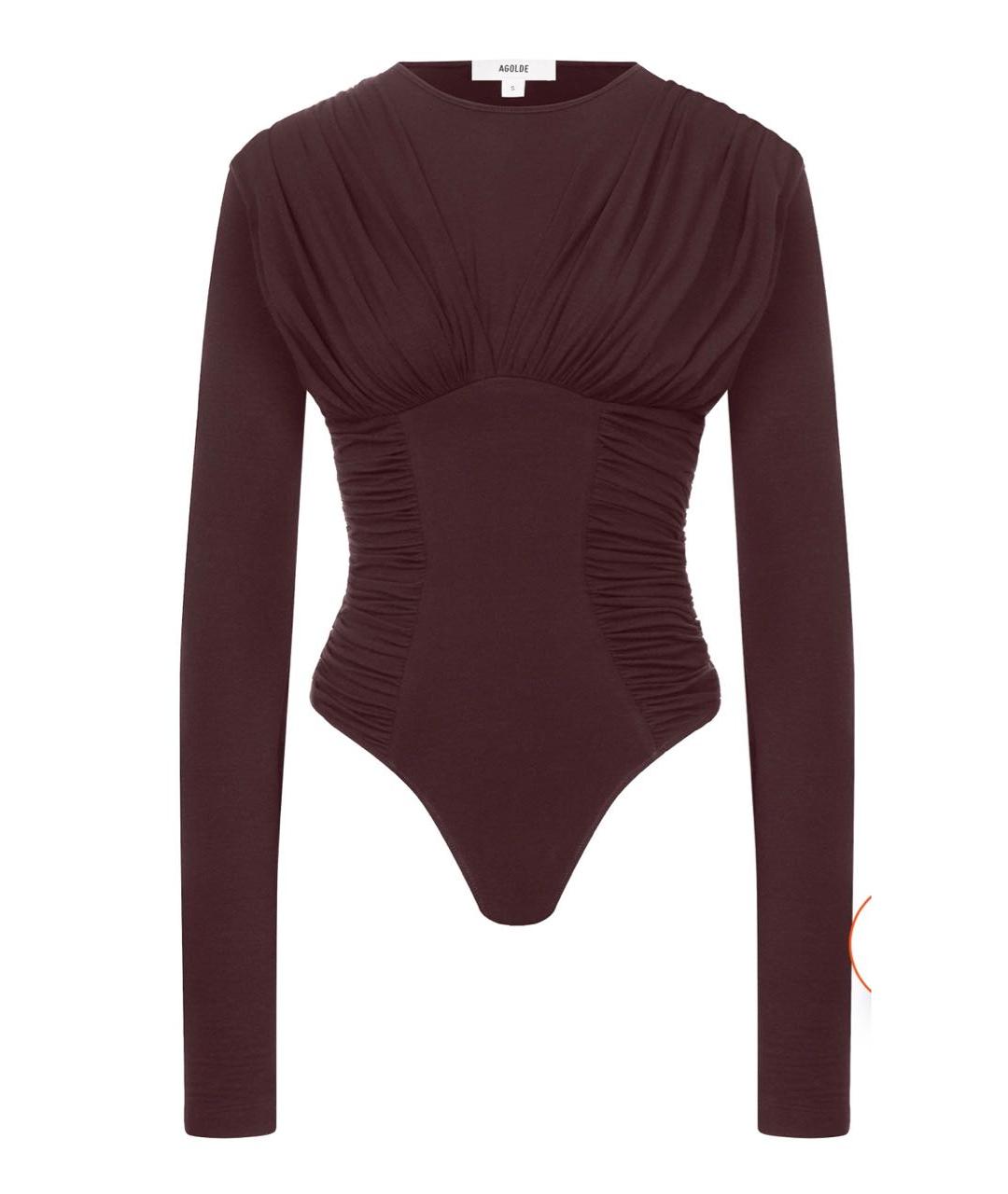 AGOLDE Коричневое боди, фото 1