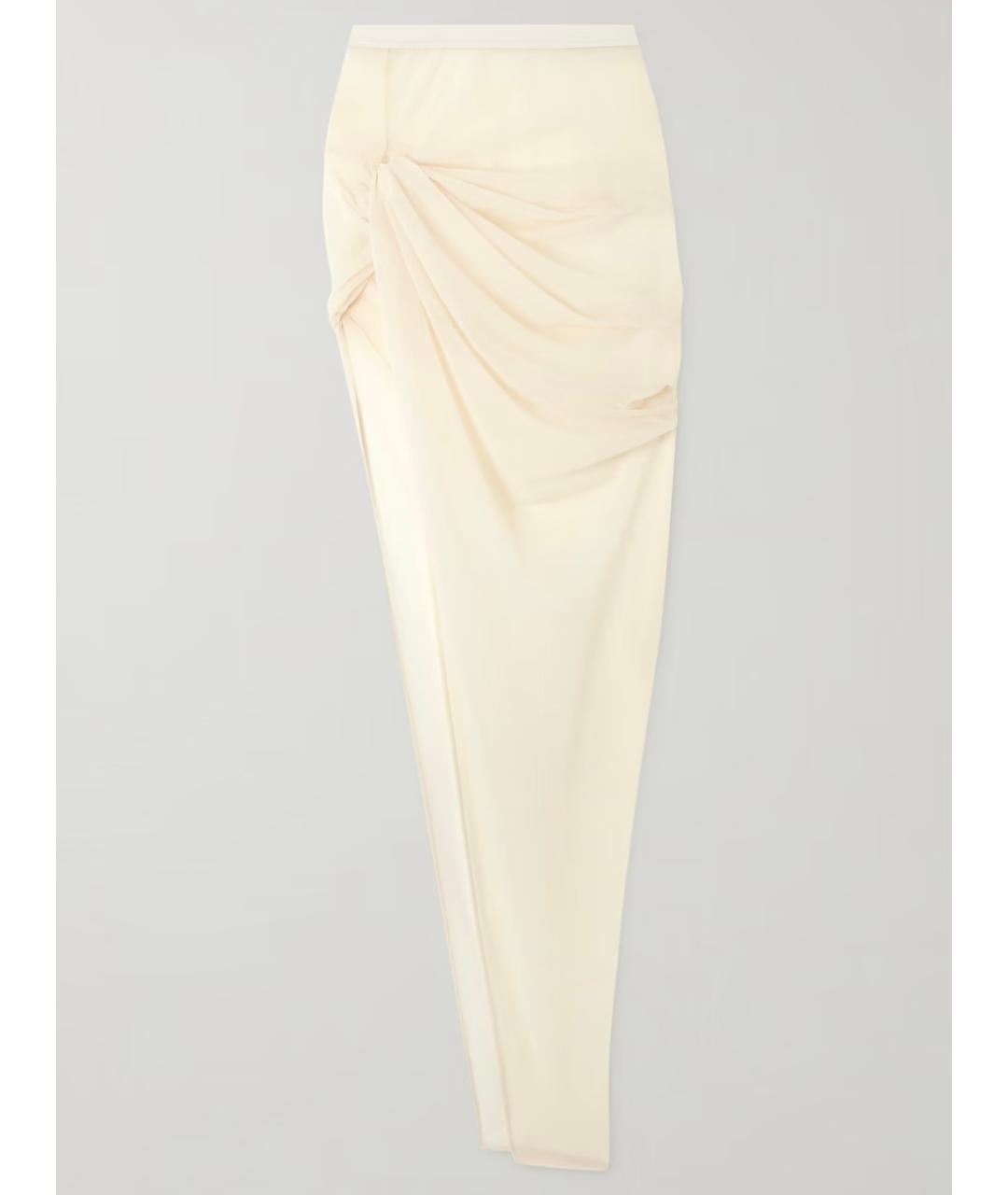 RICK OWENS Бежевая полиэстеровая юбка миди, фото 4