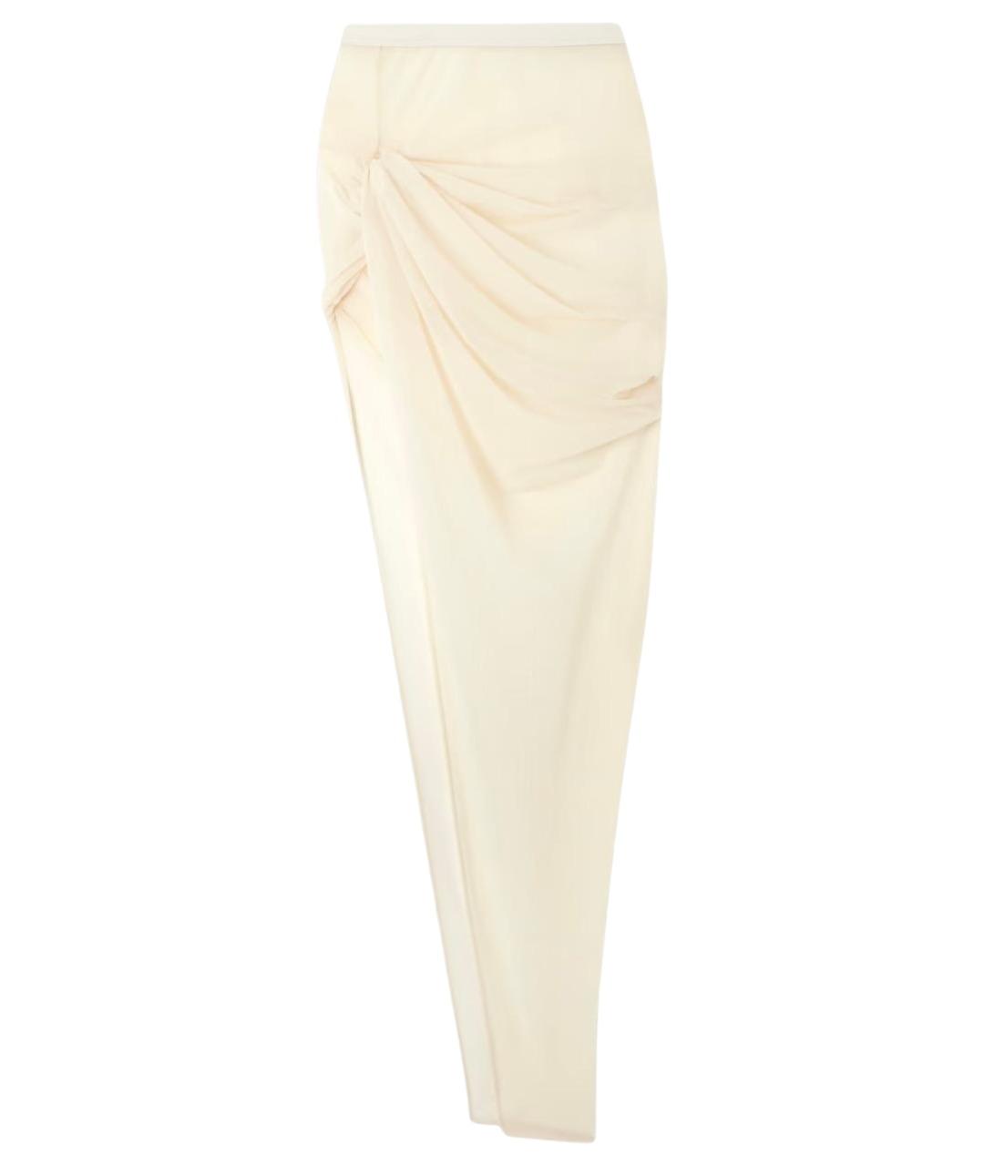 RICK OWENS Бежевая полиэстеровая юбка миди, фото 1