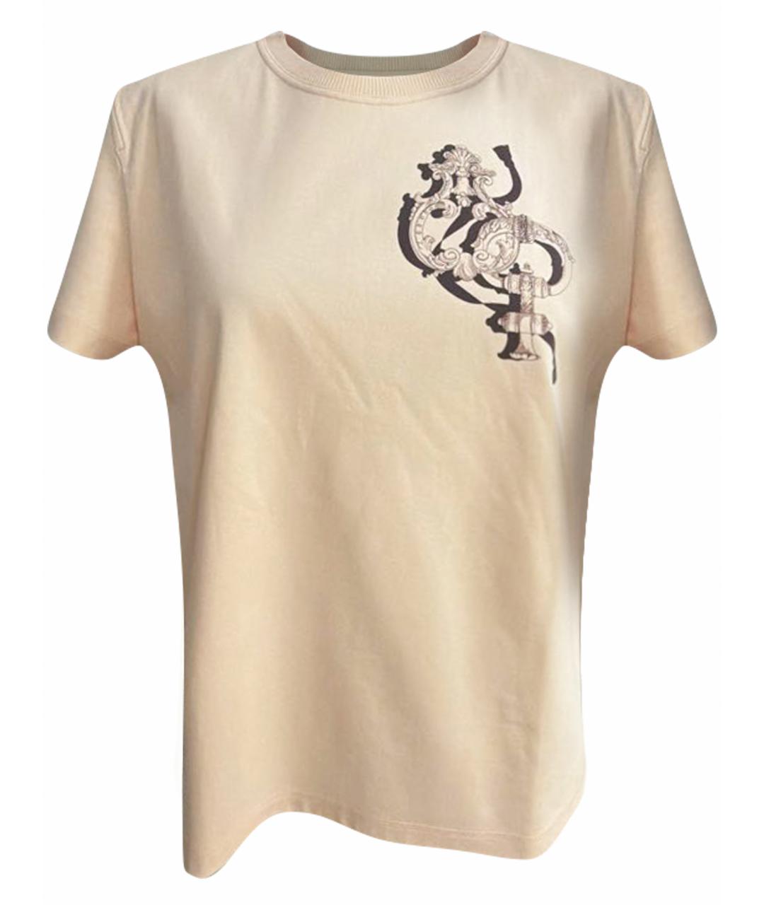 HERMES Розовая хлопковая футболка, фото 1