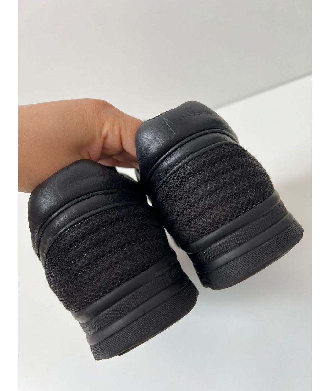 CHANEL Черные кожаные кеды, фото 4