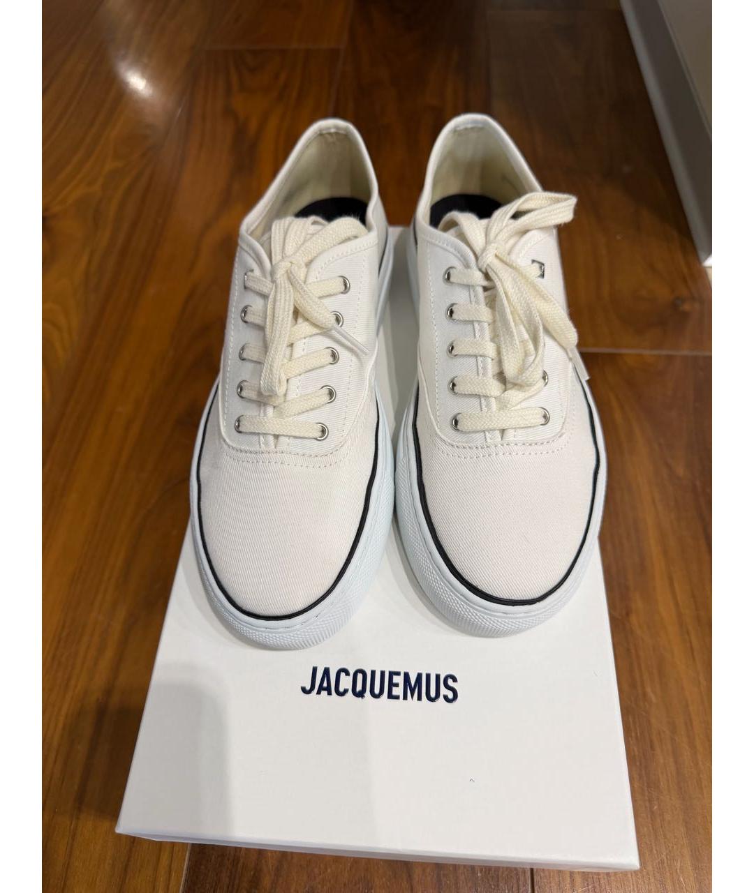 JACQUEMUS Белые текстильные кеды, фото 2