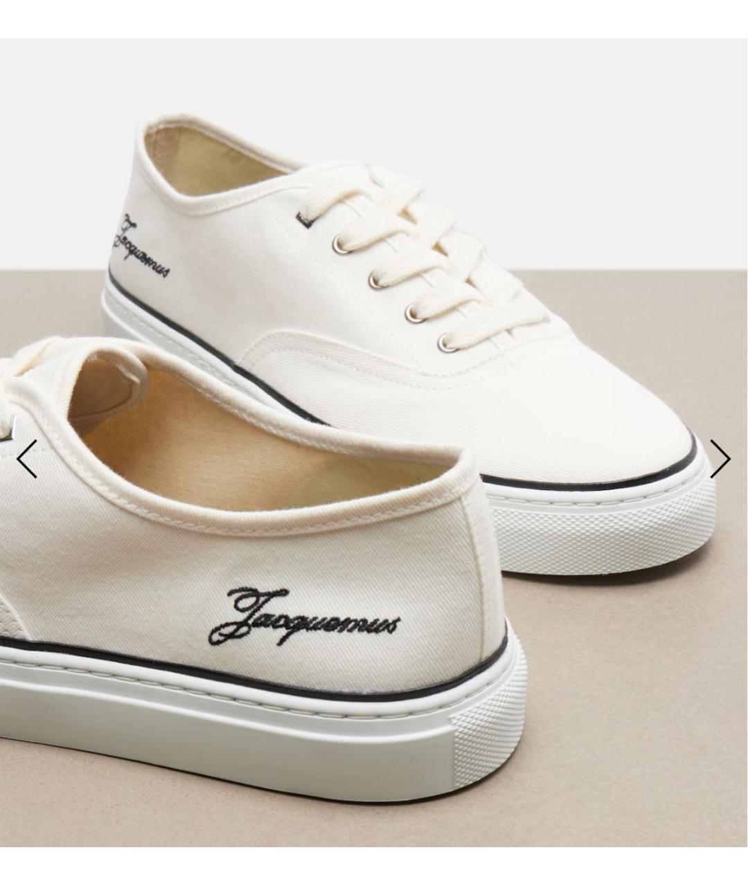 JACQUEMUS Белые текстильные кеды, фото 3