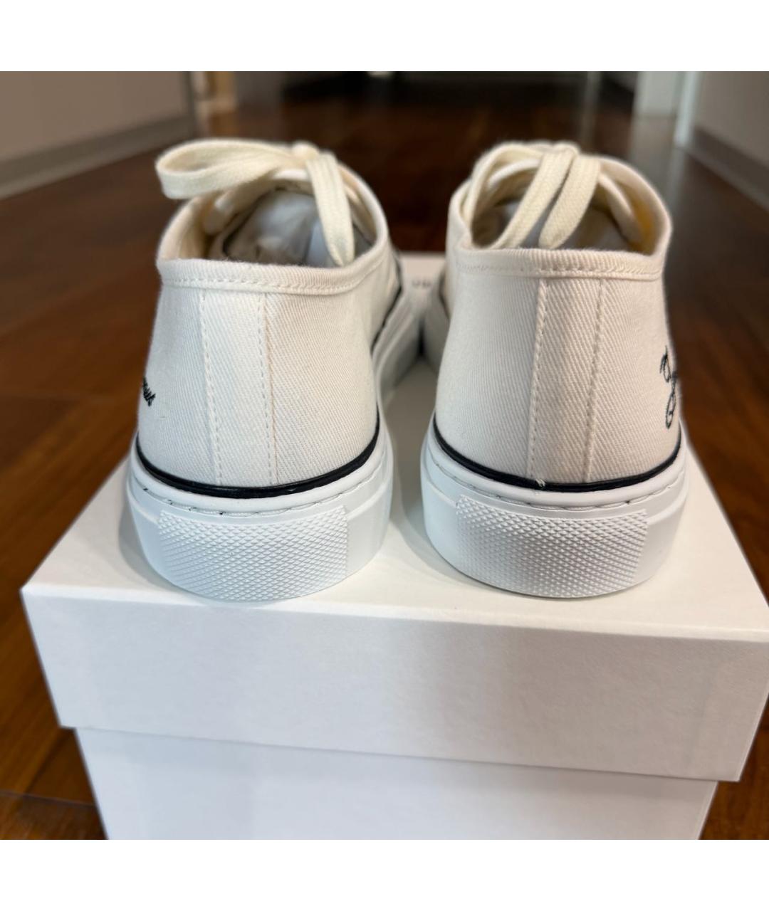 JACQUEMUS Белые текстильные кеды, фото 4