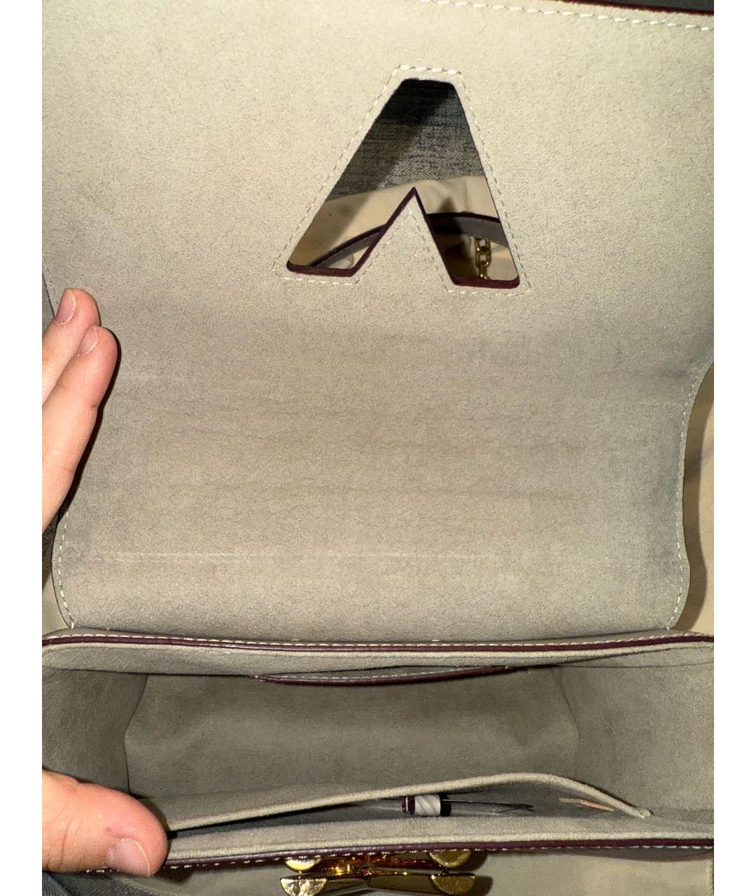 LOUIS VUITTON Бежевая кожаная сумка через плечо, фото 3