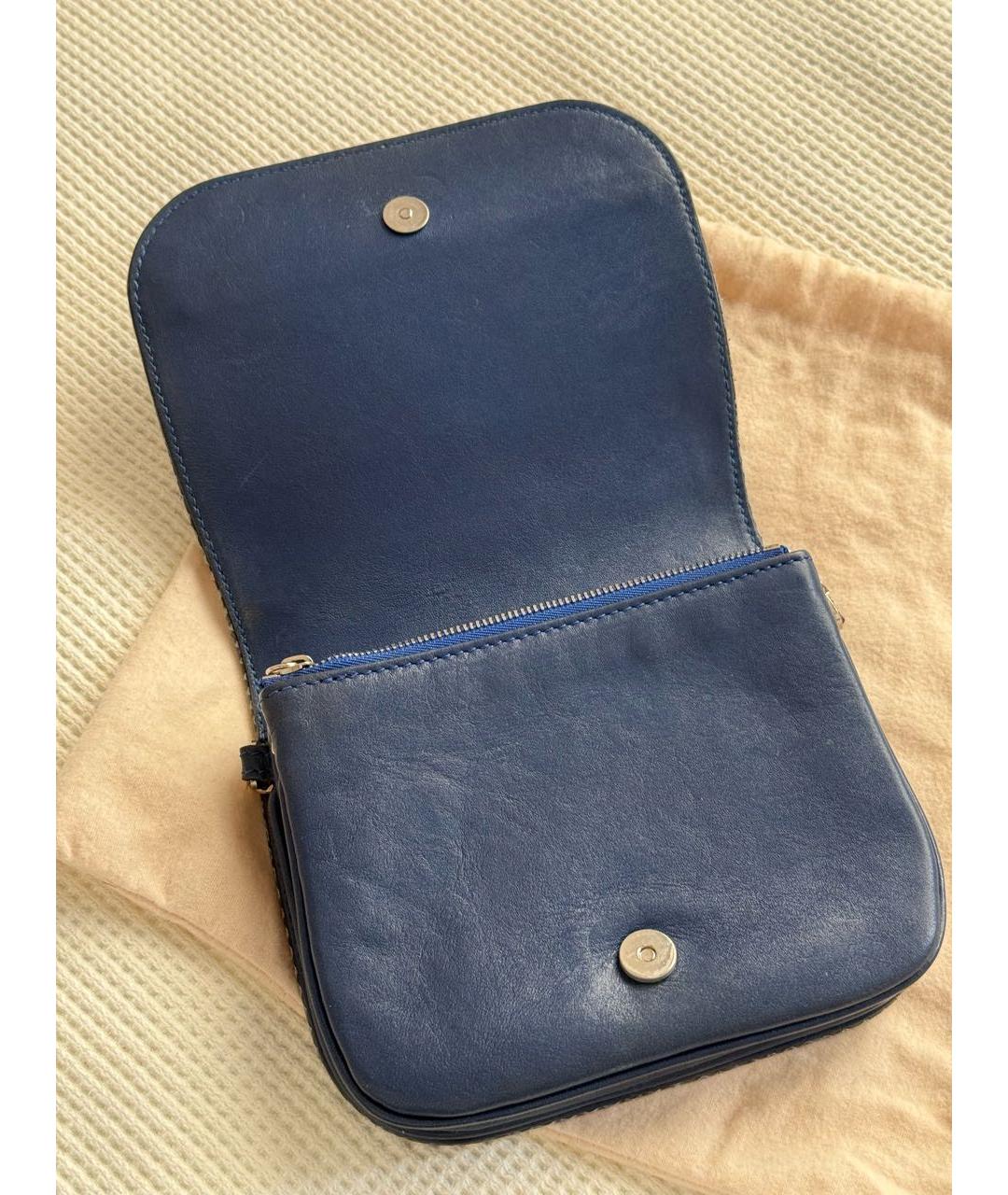 JIMMY CHOO Синяя кожаная сумка через плечо, фото 5