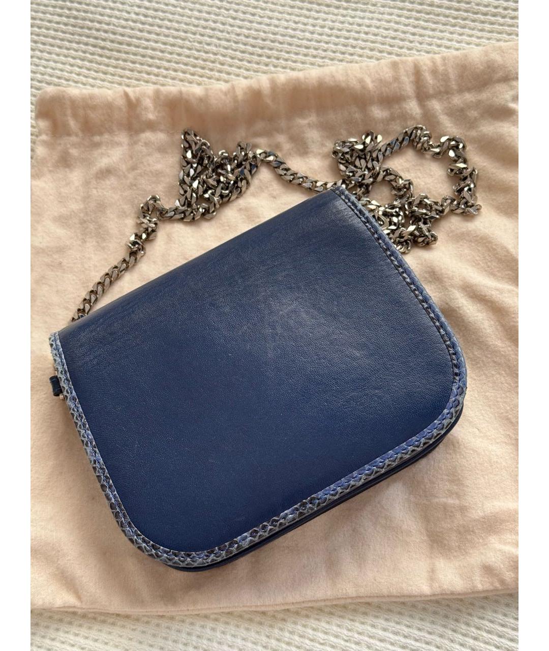JIMMY CHOO Синяя кожаная сумка через плечо, фото 2