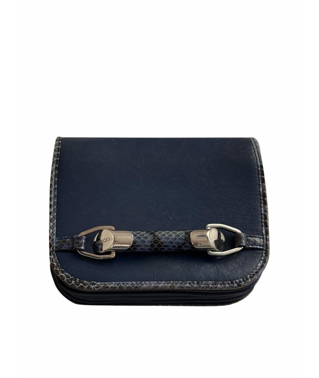 JIMMY CHOO Синяя кожаная сумка через плечо, фото 1