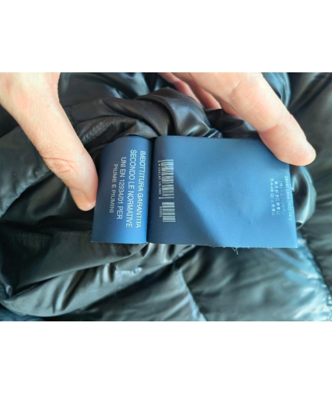 HERNO Черный полиамидовый пуховик, фото 6