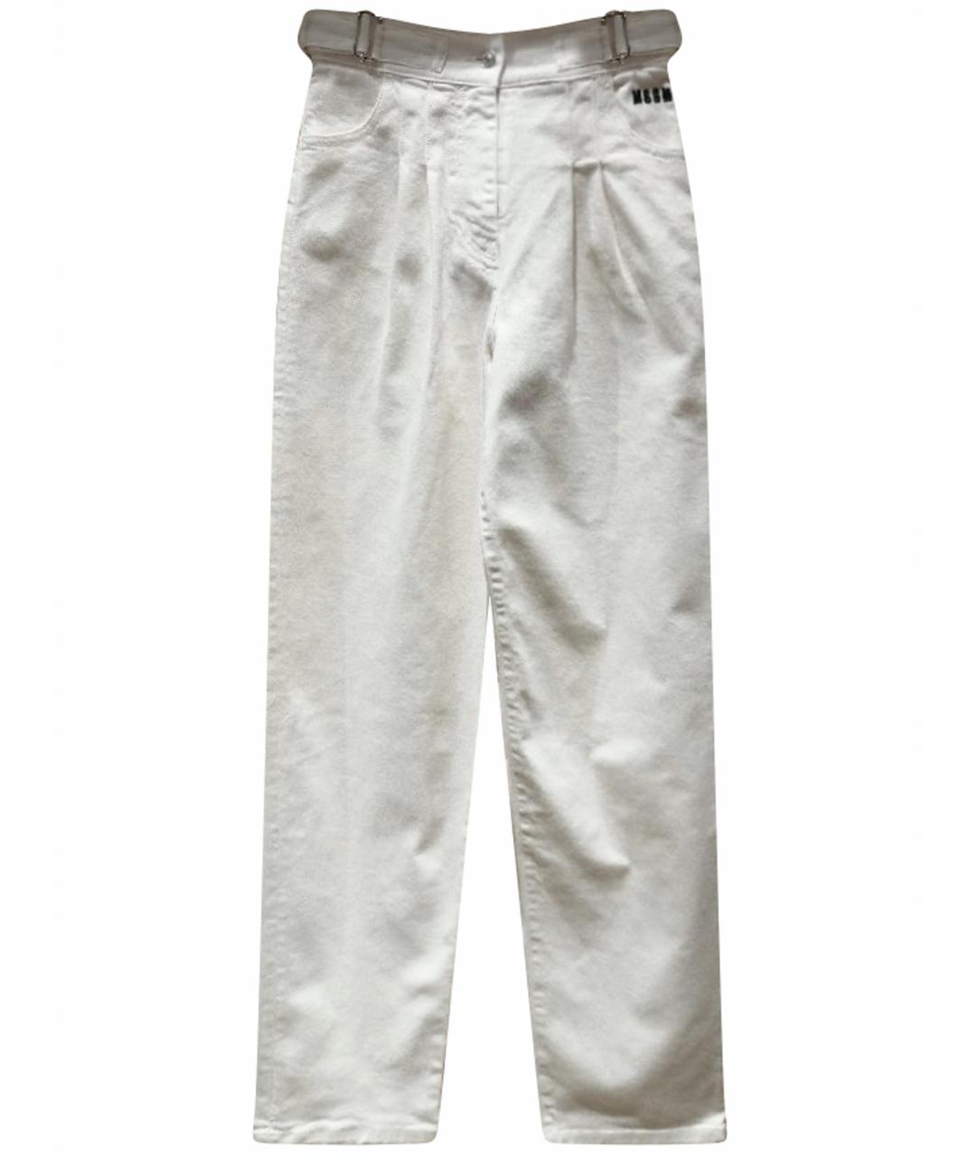 MSGM Бежевые хлопковые прямые джинсы, фото 1