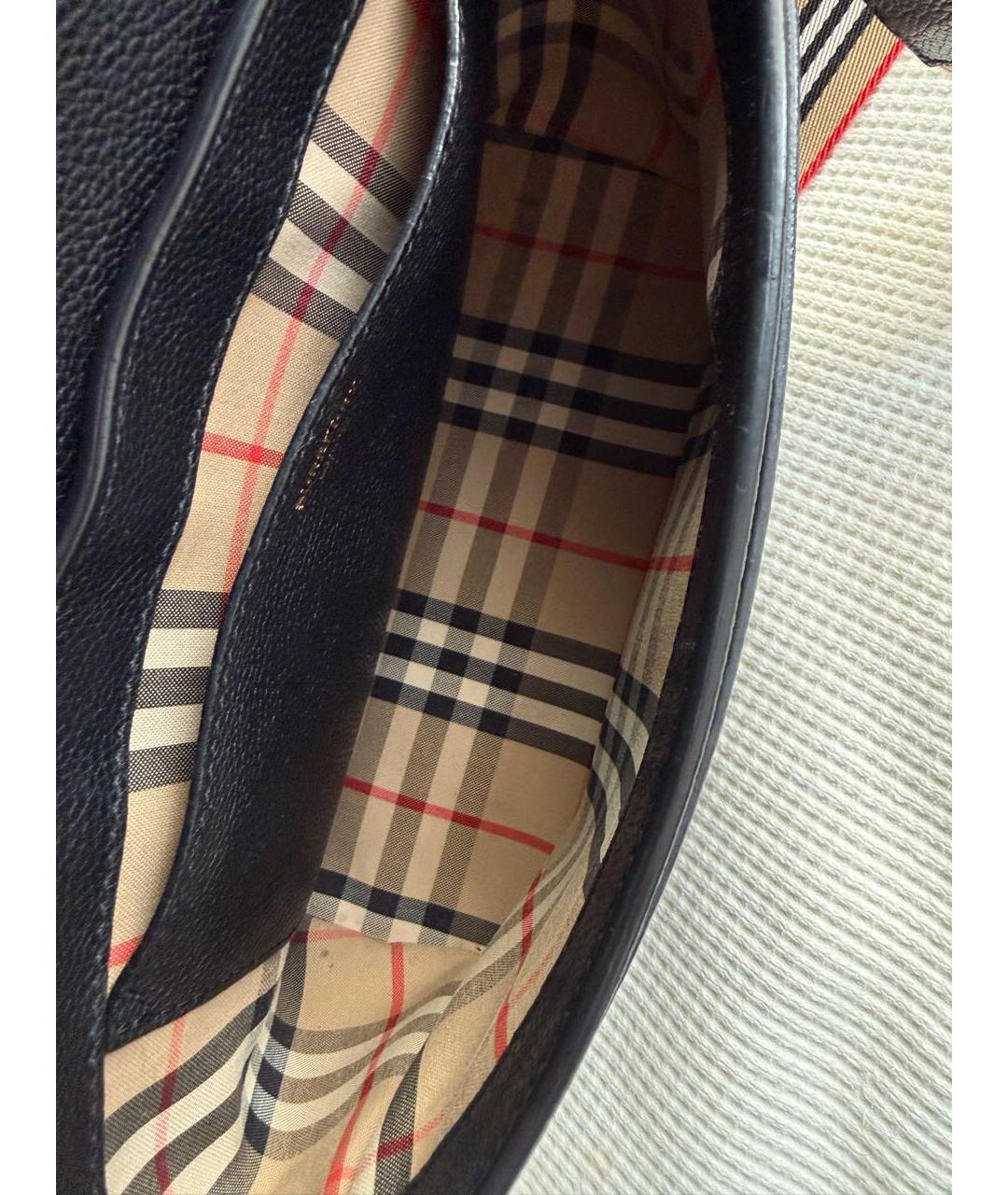 BURBERRY Черная кожаная сумка через плечо, фото 3