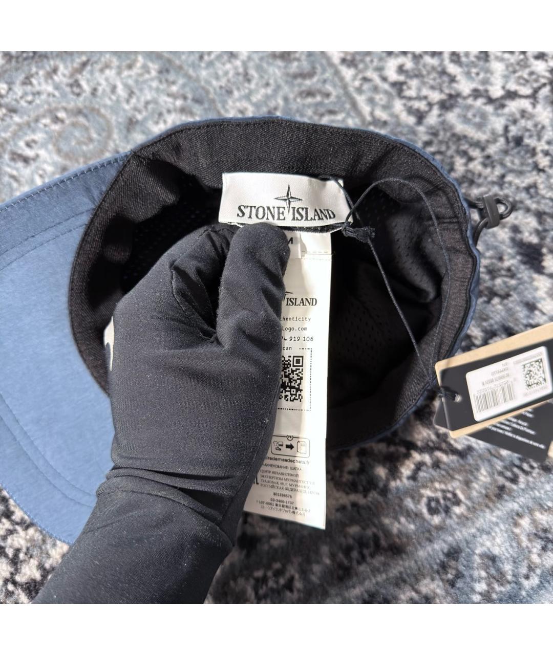 STONE ISLAND Синяя кепка/бейсболка, фото 4