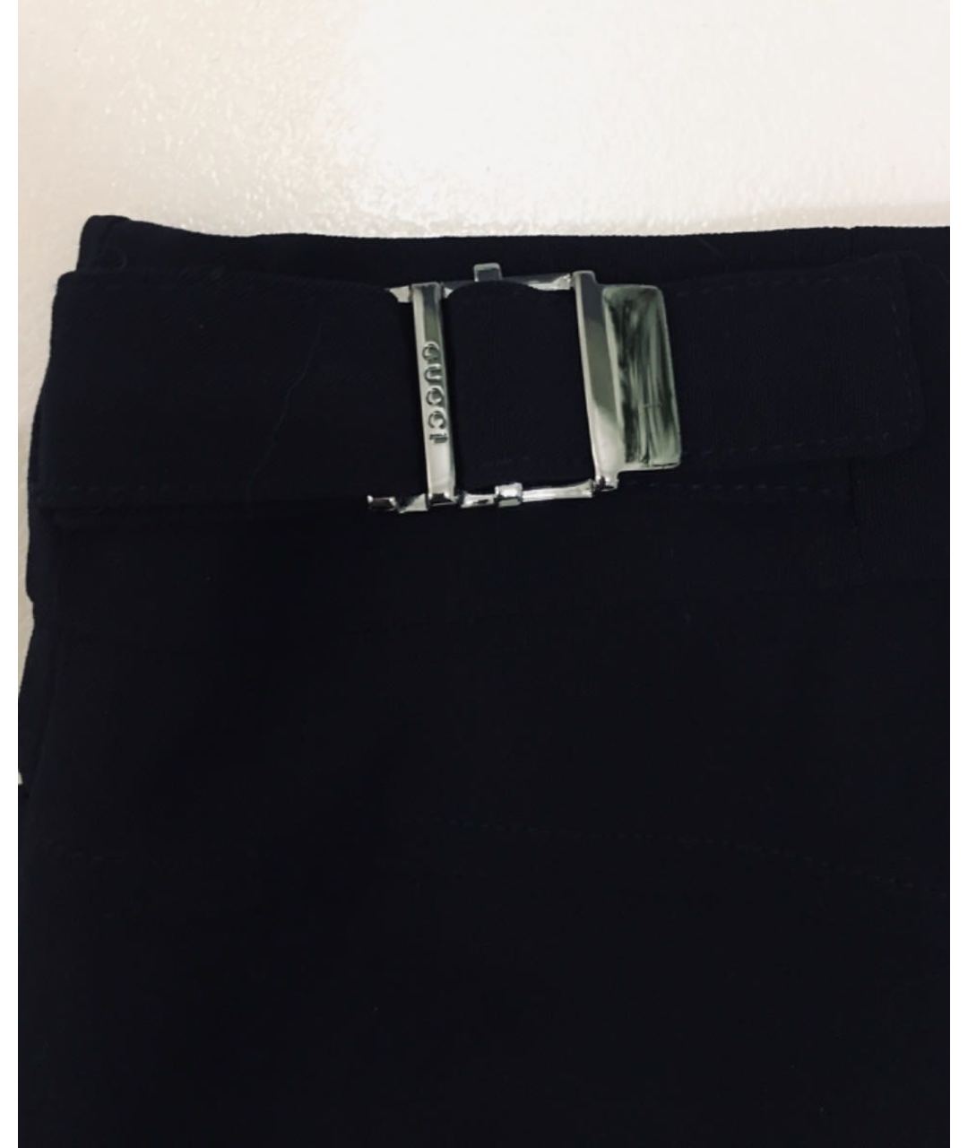 GUCCI Черные шерстяные прямые брюки, фото 5