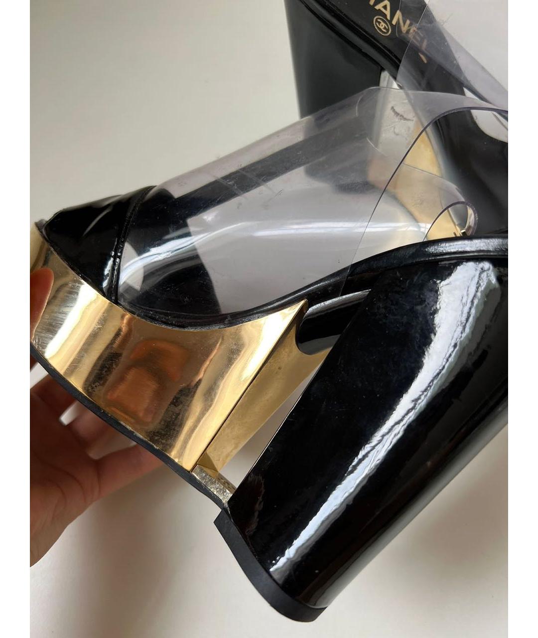 CHANEL Черные туфли из лакированной кожи, фото 8