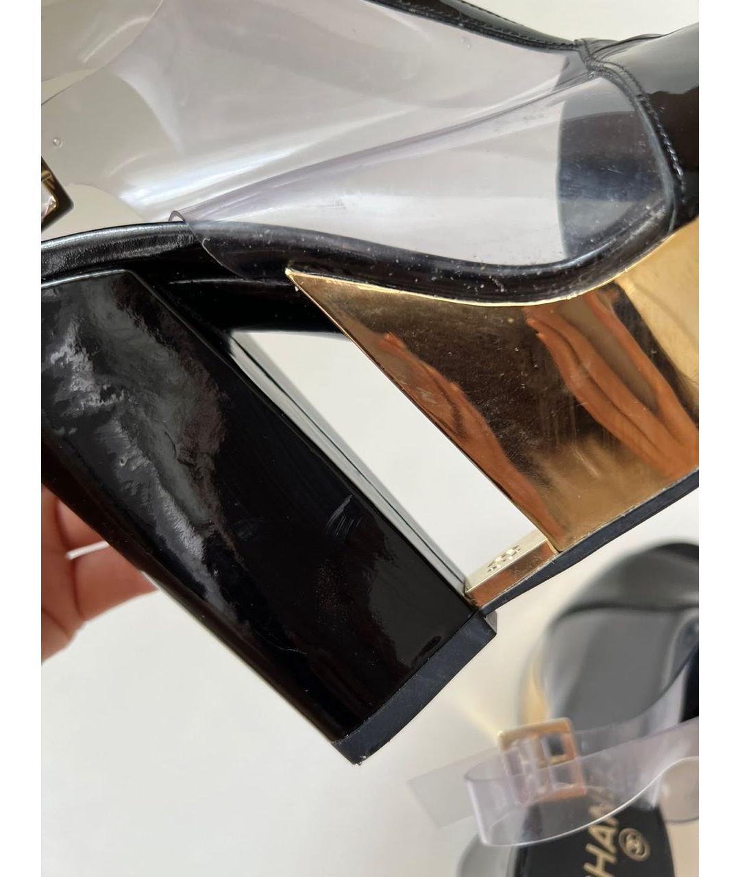 CHANEL Черные туфли из лакированной кожи, фото 6