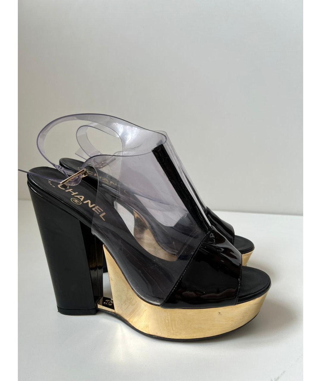CHANEL Черные туфли из лакированной кожи, фото 9