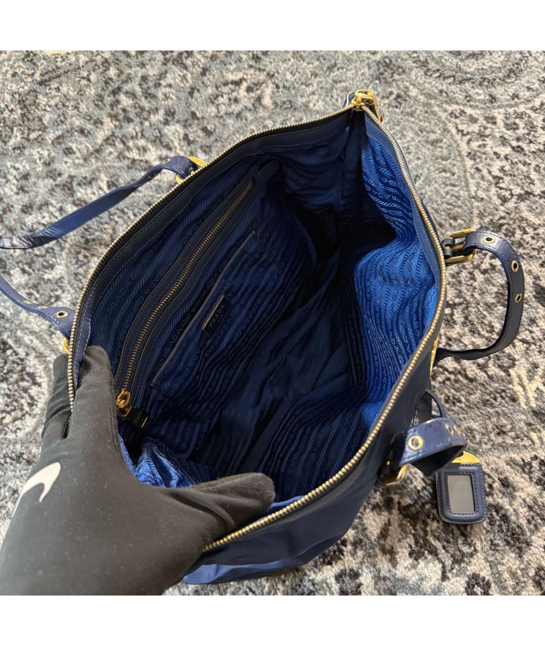 PRADA Синяя сумка через плечо, фото 4