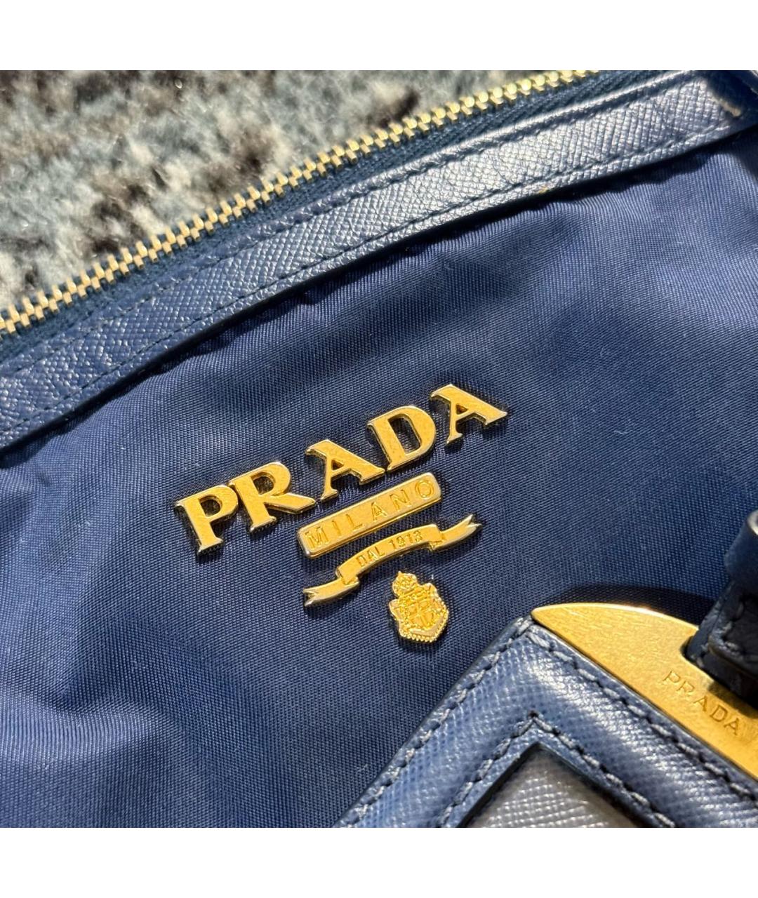 PRADA Синяя сумка через плечо, фото 5