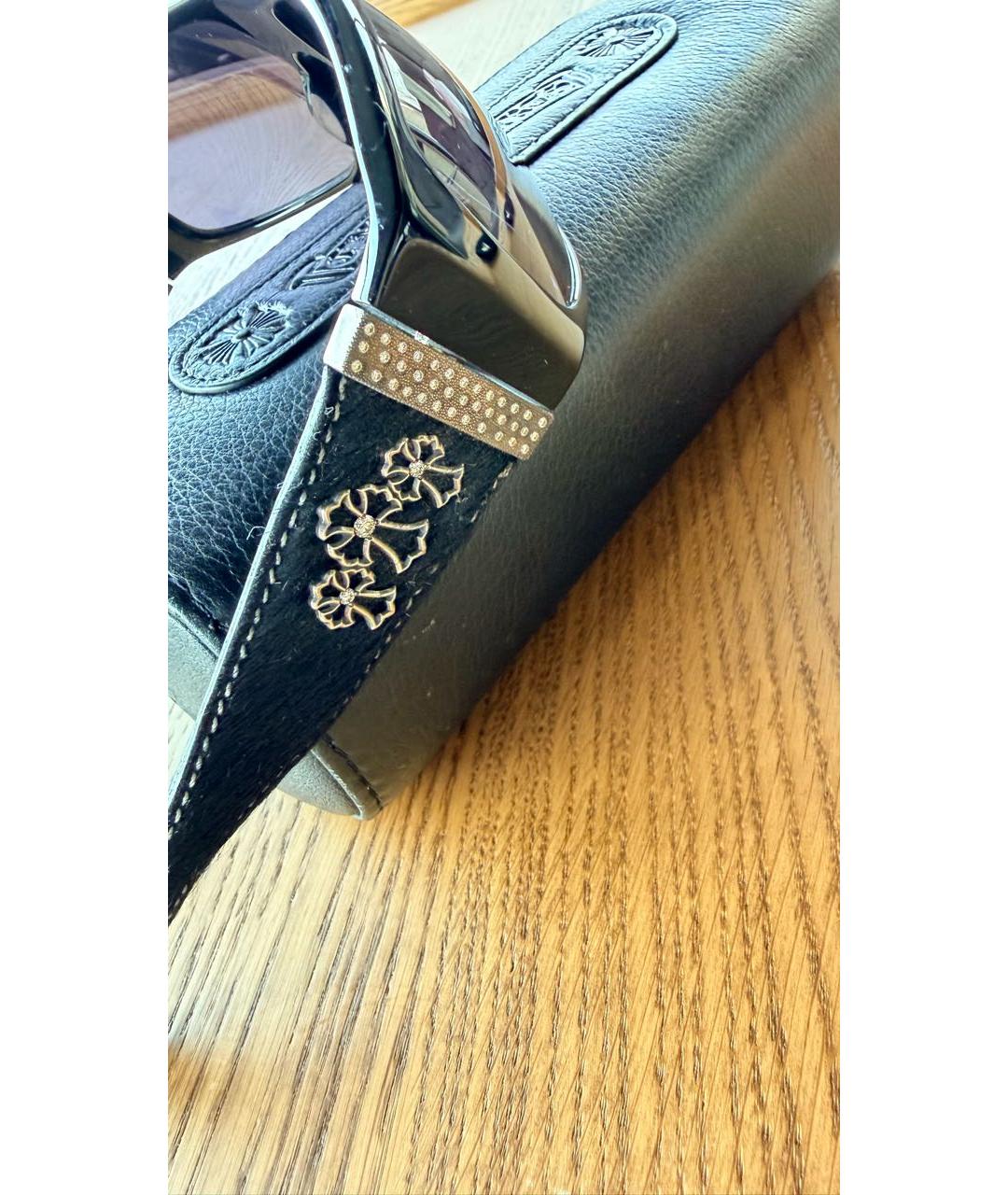 CHROME HEARTS Черные пластиковые солнцезащитные очки, фото 4