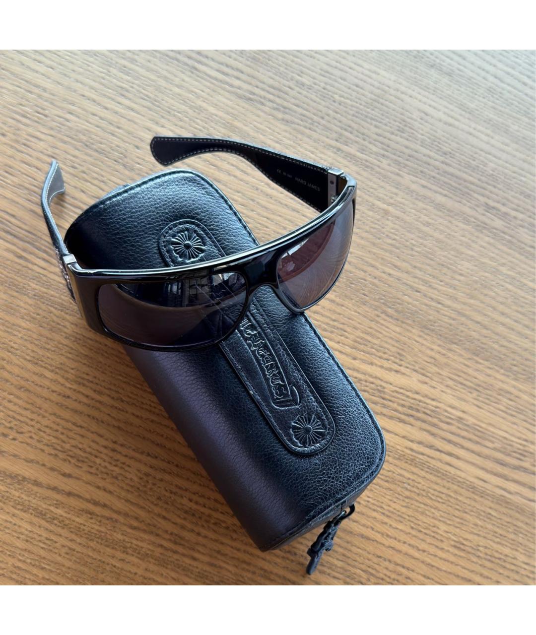 CHROME HEARTS Черные пластиковые солнцезащитные очки, фото 6