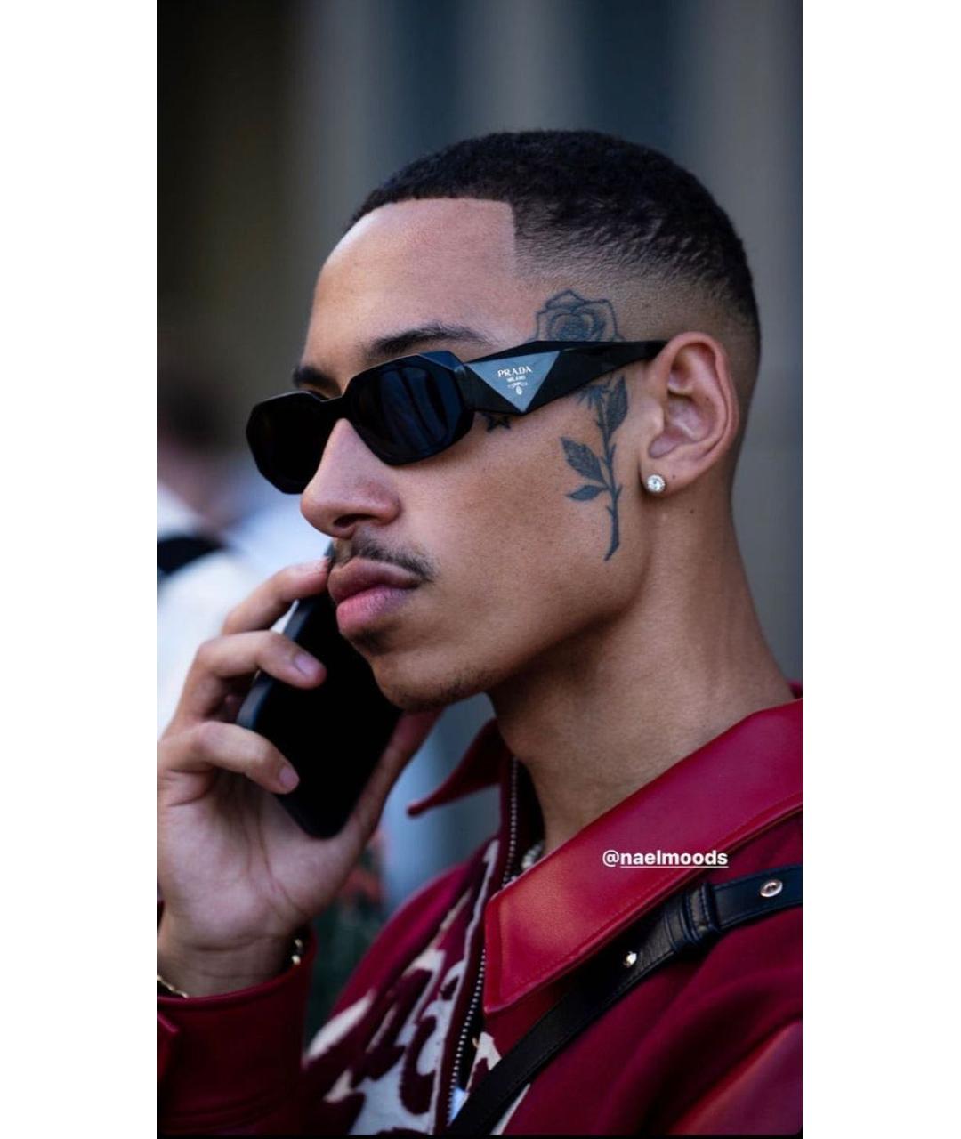 PRADA Черные пластиковые солнцезащитные очки, фото 6