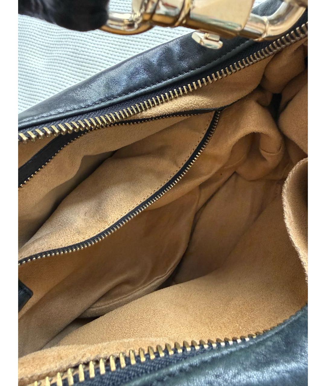 JIMMY CHOO Черная кожаная сумка с короткими ручками, фото 5