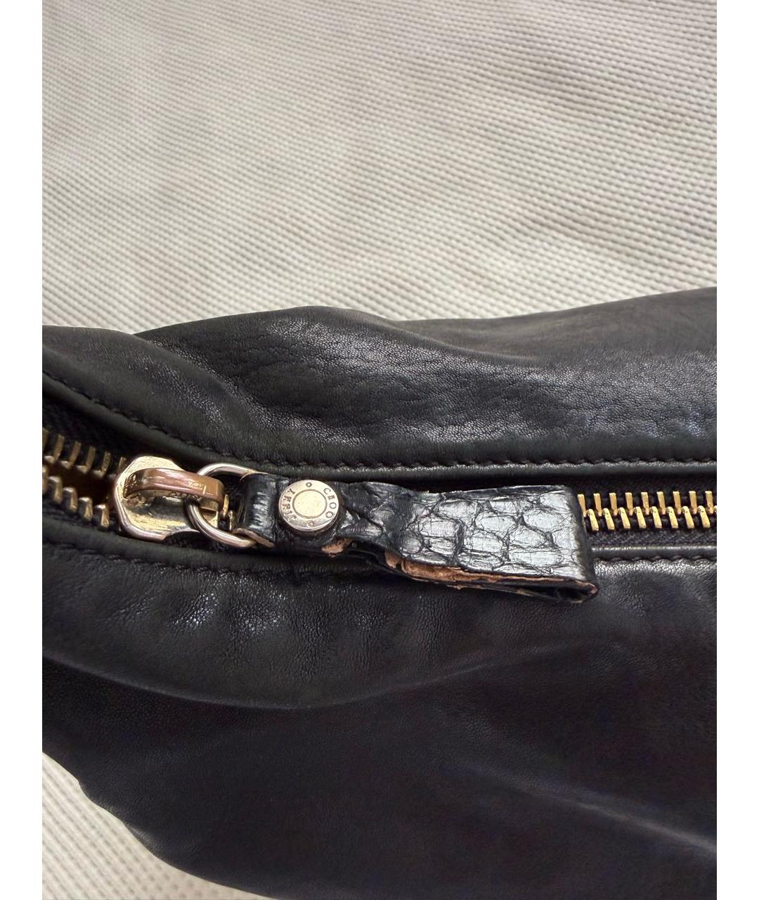 JIMMY CHOO Черная кожаная сумка с короткими ручками, фото 6