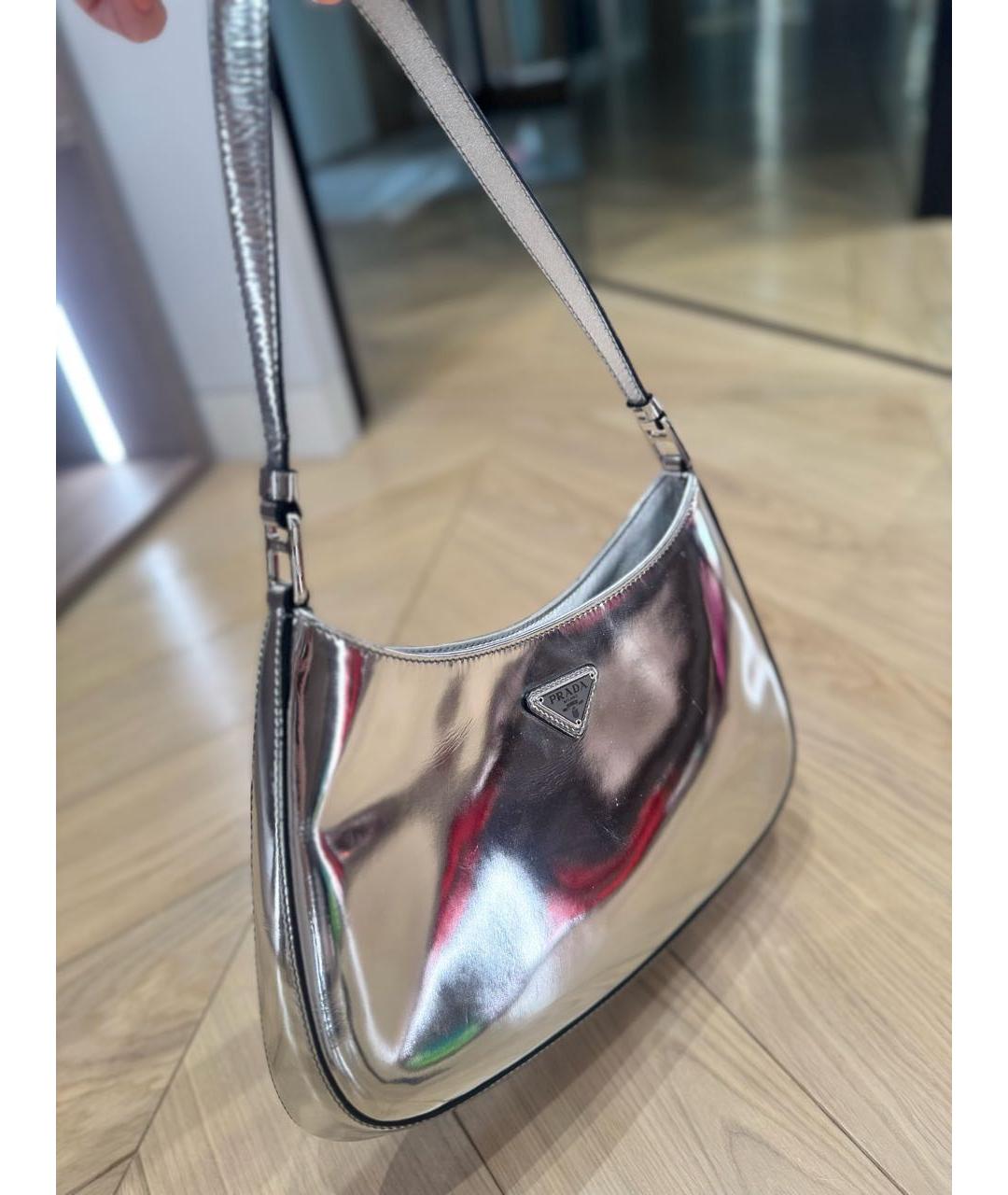 PRADA Серебряная сумка с короткими ручками, фото 2
