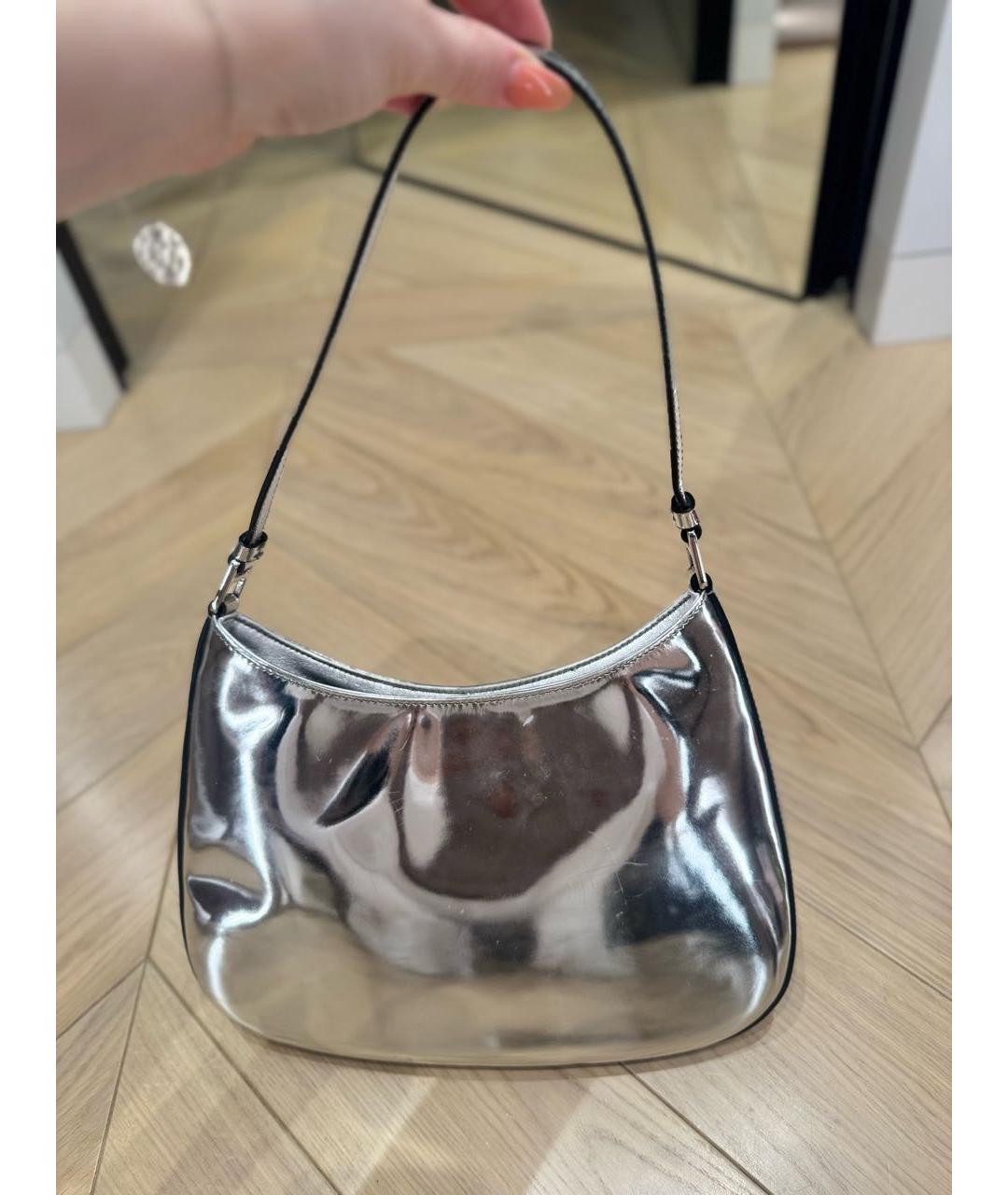 PRADA Серебряная сумка с короткими ручками, фото 3