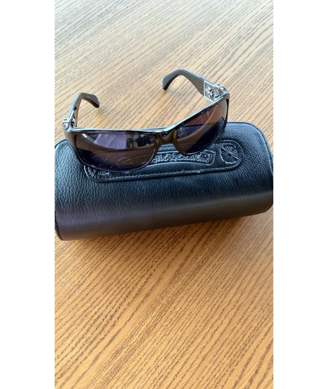 CHROME HEARTS Черные пластиковые солнцезащитные очки, фото 5