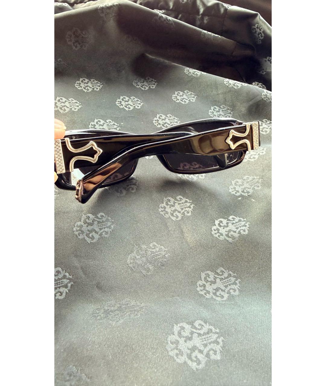 CHROME HEARTS Черные пластиковые солнцезащитные очки, фото 4