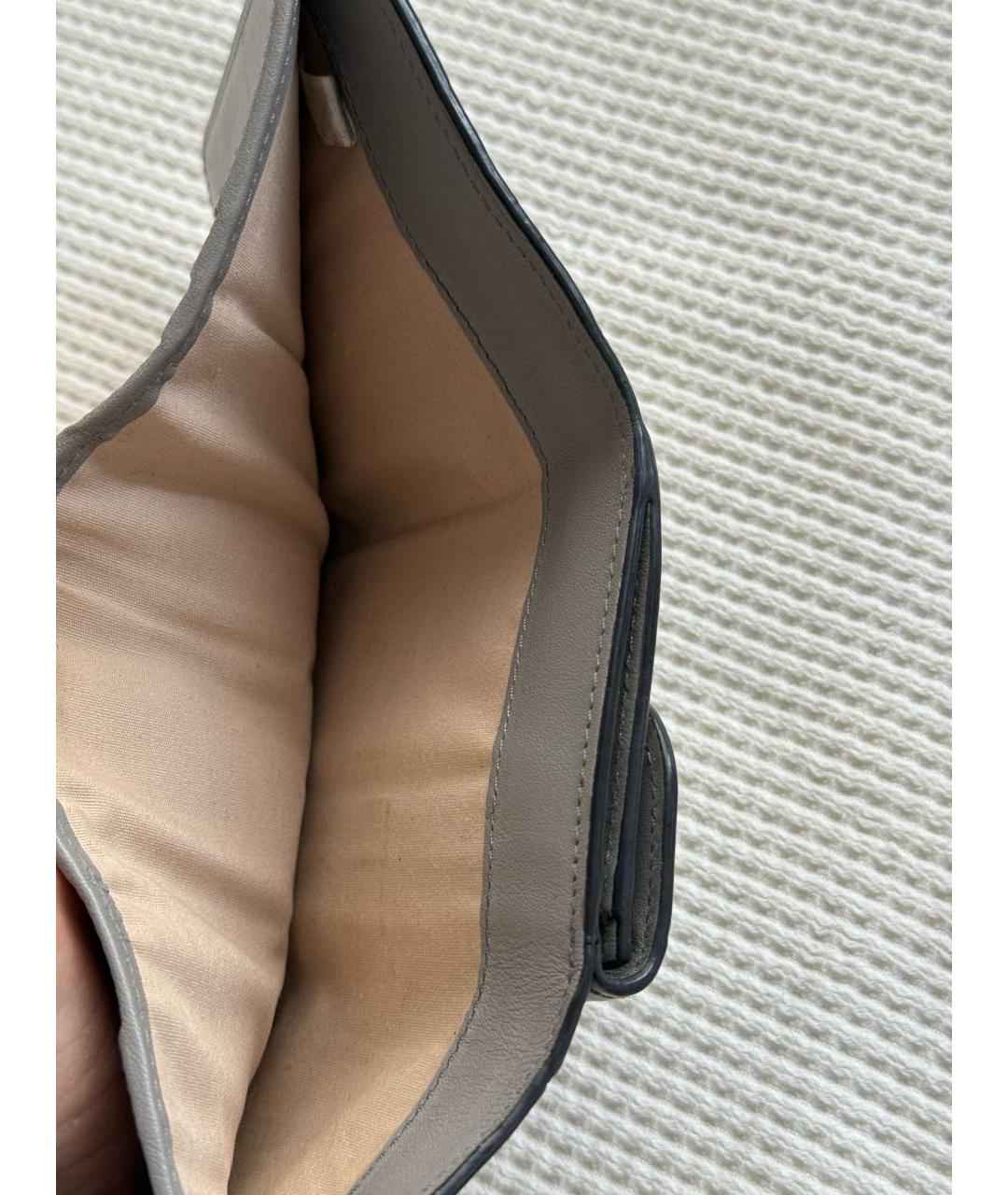 CHLOE Серый кожаный кошелек, фото 5