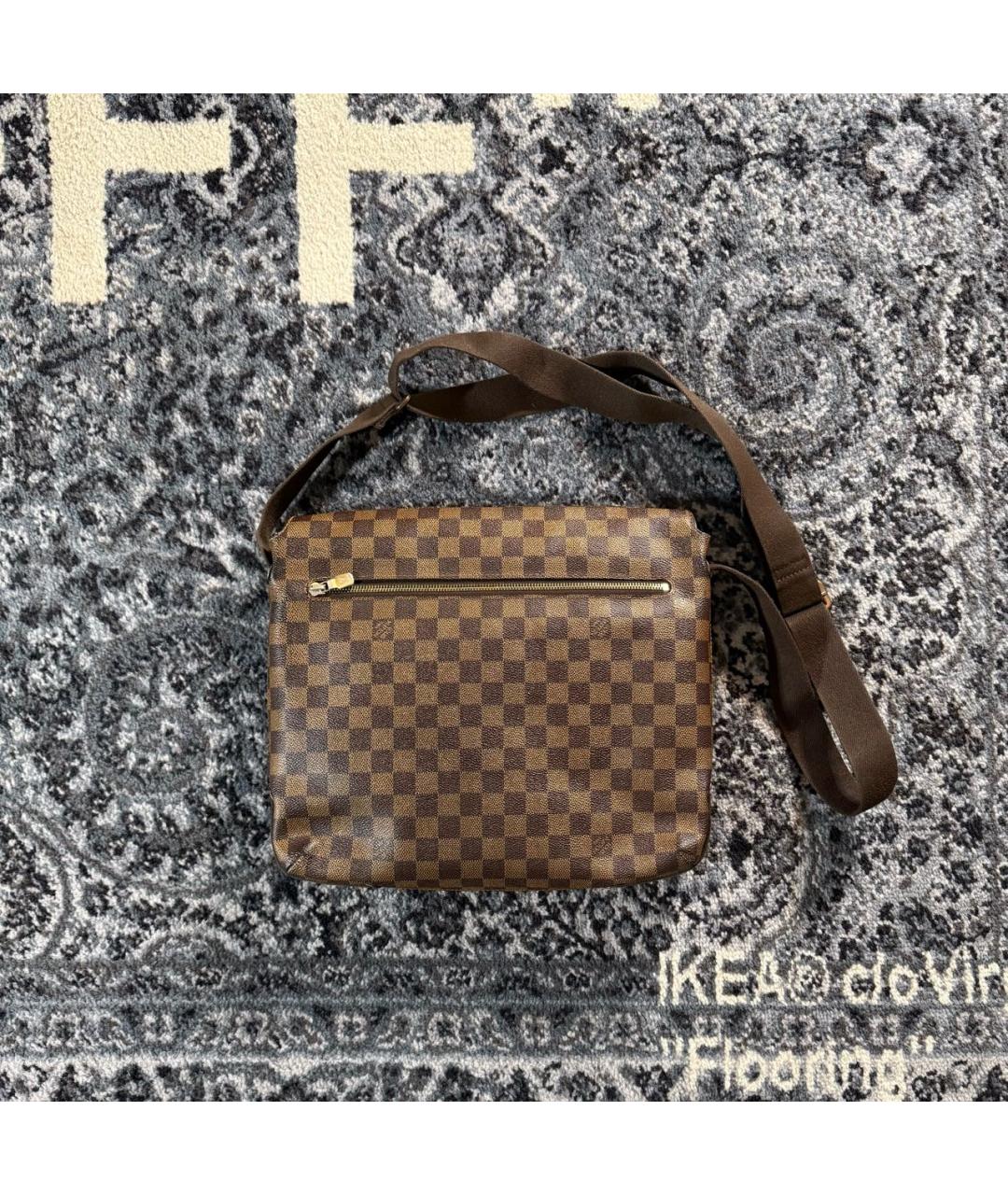 LOUIS VUITTON Коричневая кожаная сумка на плечо, фото 2