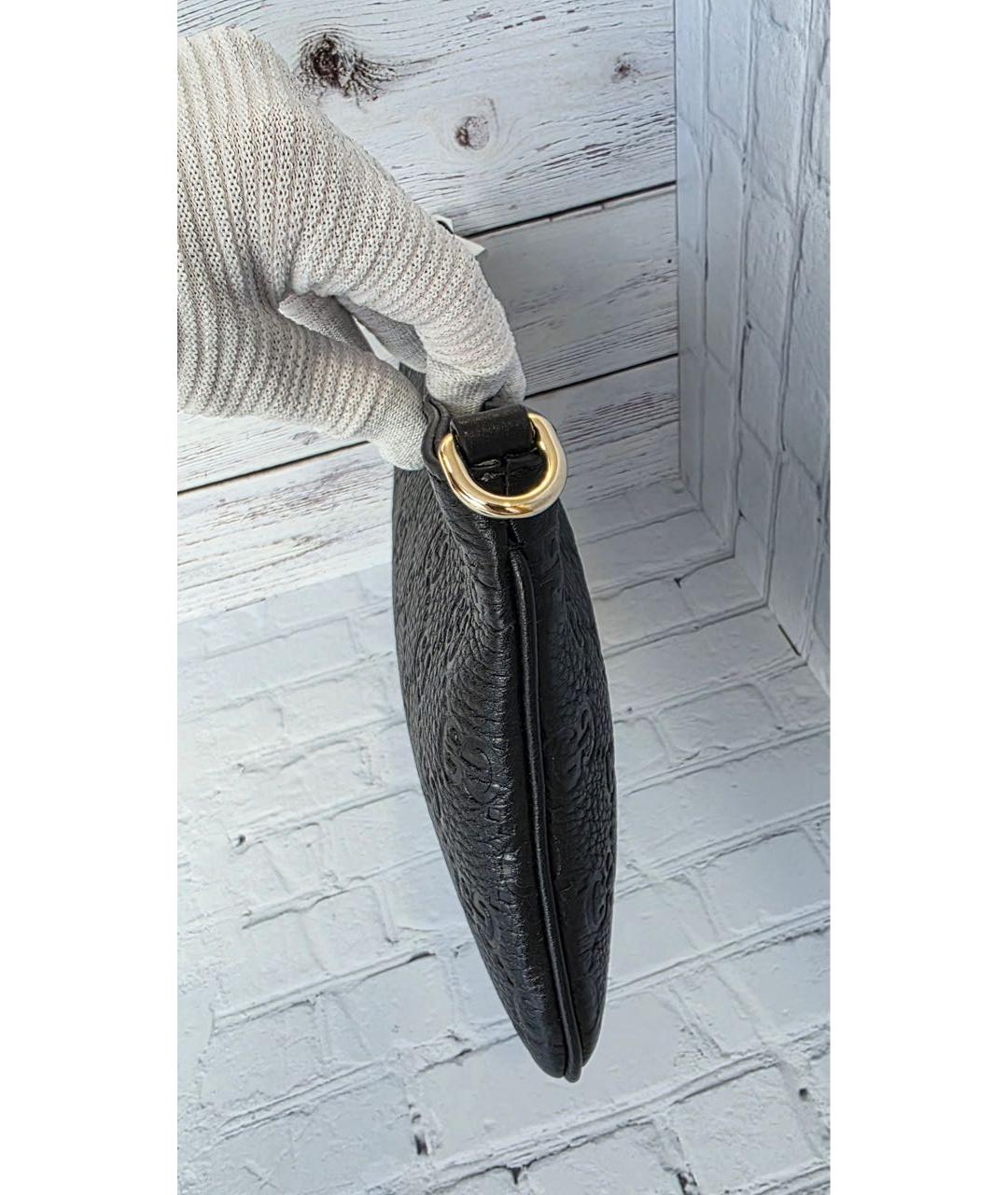 GUCCI Черная кожаная сумка с короткими ручками, фото 2