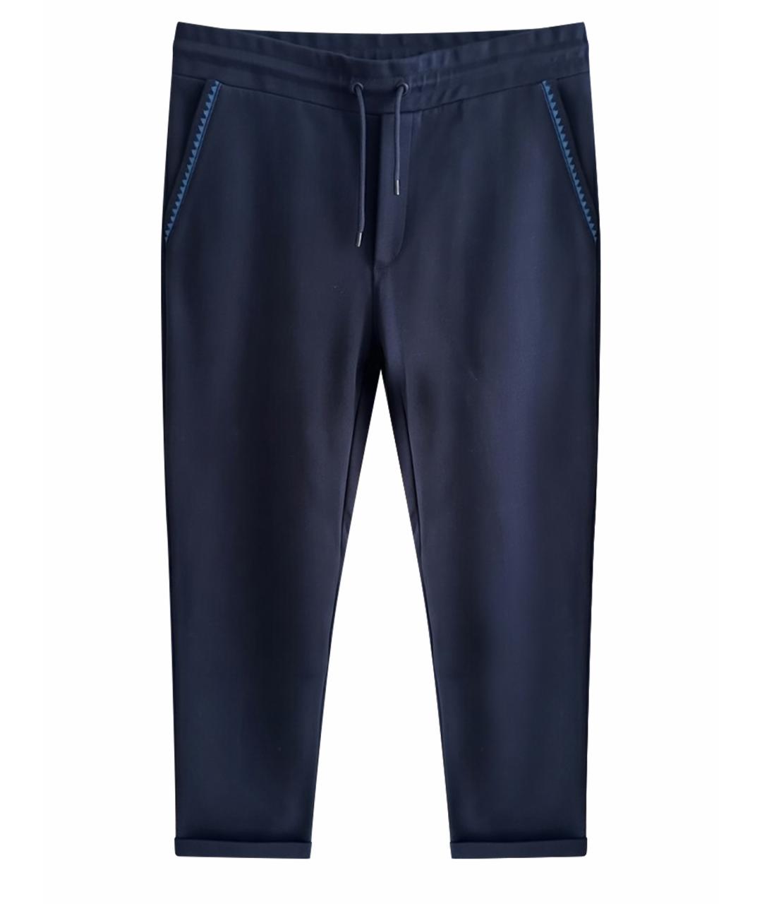 ETRO Темно-синие хлопковые повседневные брюки, фото 1