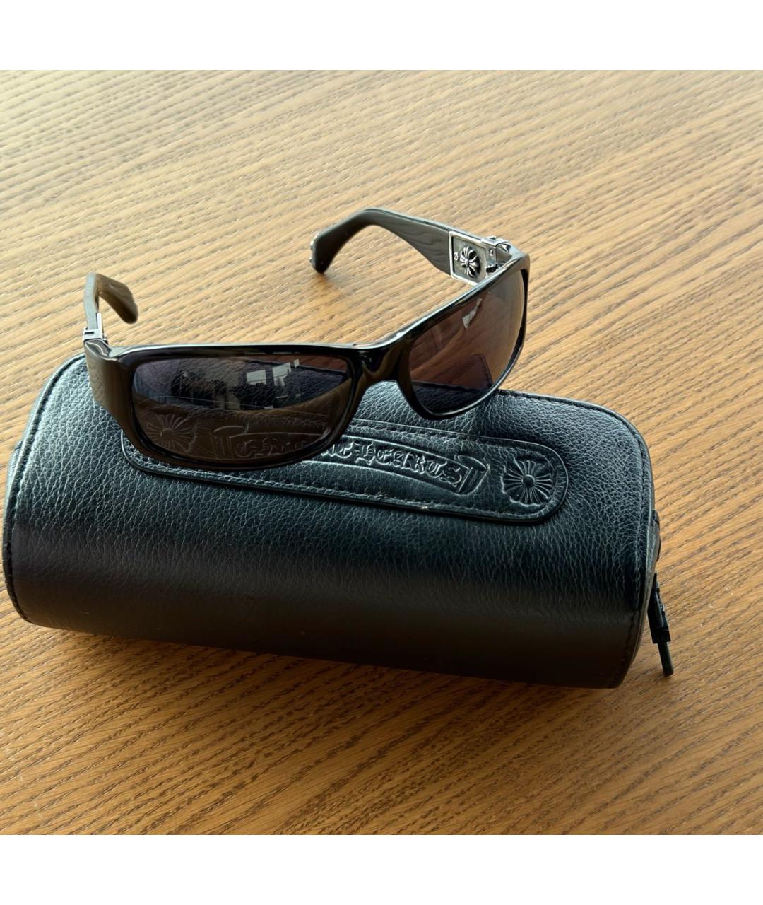 CHROME HEARTS Черные пластиковые солнцезащитные очки, фото 4